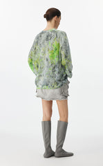 Sweater / JNBY Watercolor Floral Oversized Knit Sweater