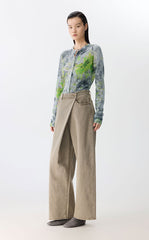 Sweater / JNBY Watercolor Floral Cropped Cardigan