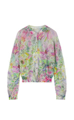 Sweater / JNBY Watercolor Floral Cropped Cardigan
