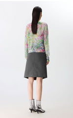 Sweater / JNBY Watercolor Floral Cropped Cardigan