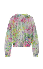Sweater / JNBY Watercolor Floral Cropped Cardigan