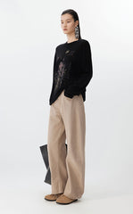 Sweater / JNBY Embroidered Oversized Knit Sweater