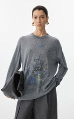 Sweater / JNBY Embroidered Oversized Knit Sweater