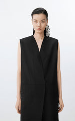 Vest / JNBY Minimalist Wool-Blend Long Vest