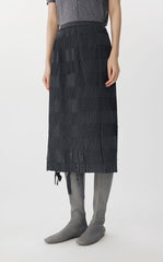 Skirt / JNBY Textured Pleated Midi Skirt