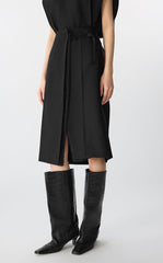 Skirt / JNBY Wool-Silk Layered Midi Skirt