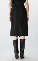 Skirt / JNBY Wool-Silk Layered Midi Skirt