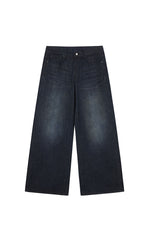 Pants / JNBY Wide-Leg Cuffed Denim Pants