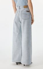 Pants / JNBY Wide-Leg Cuffed Denim Pants