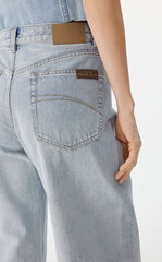 Pants / JNBY Wide-Leg Cuffed Denim Pants