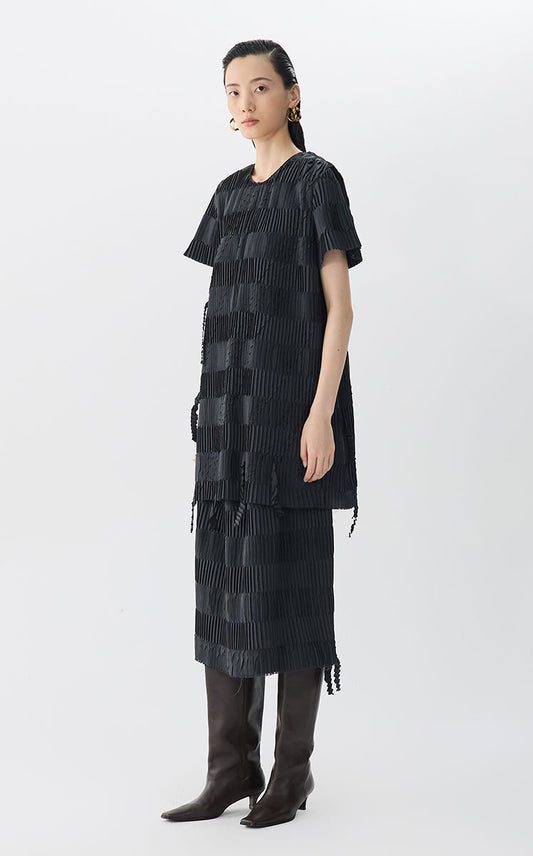 Dress / JNBY Urban Pleated Mini Dress