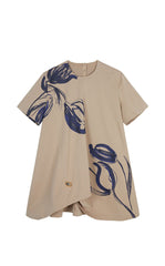 Dress / JNBY Tulip Print A-Line Dress