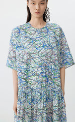 Dress / JNBY Urban Line Print Silk-viscose Dress