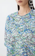 Dress / JNBY Urban Line Print Silk-viscose Dress