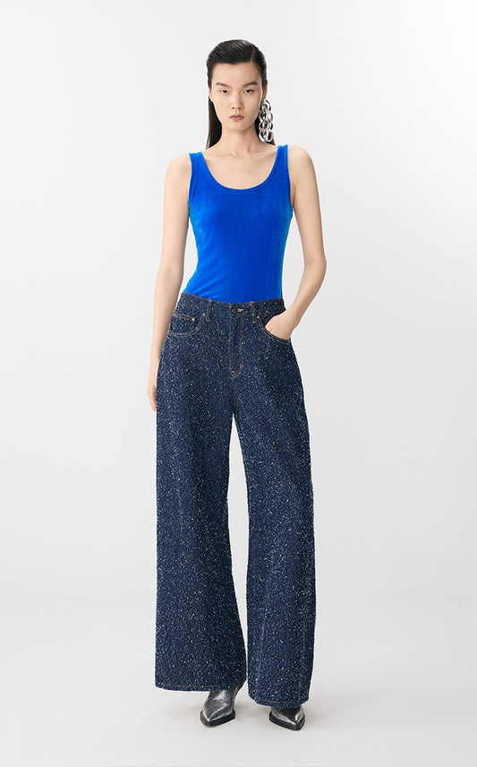 Vest / JNBY Sheer Velvet Mesh Tank