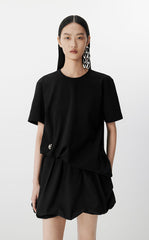 T-shirt / JNBY Sculpted Oversized Tee with Metal Button