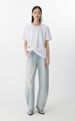 T-shirt / JNBY Sculpted Oversized Tee with Metal Button