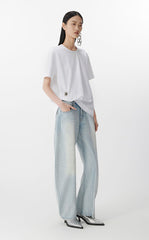 T-shirt / JNBY Sculpted Oversized Tee with Metal Button