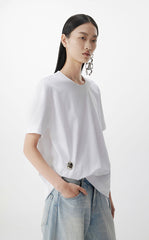 T-shirt / JNBY Sculpted Oversized Tee with Metal Button