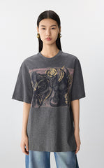 T-shirt / JNBY Oversized Cotton Tee with Floral Print
