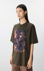 T-shirt / JNBY Oversized Cotton Tee with Floral Print