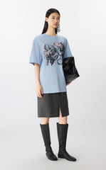 T-shirt / JNBY Oversized Cotton Tee with Floral Print