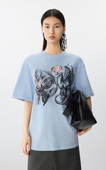 T-shirt / JNBY Oversized Cotton Tee with Floral Print