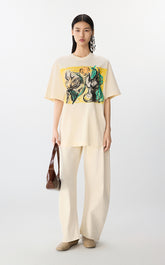 T-shirt / JNBY Oversized Cotton Tee with Floral Print