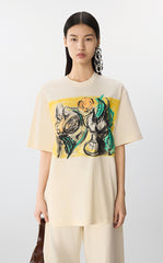 T-shirt / JNBY Oversized Cotton Tee with Floral Print