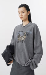 T-Shirt / JNBY Relaxed-Fit Ceramic Cat Long Sleeve Tee