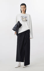 T-Shirt / JNBY Relaxed-Fit Ceramic Cat Long Sleeve Tee