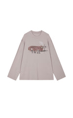 T-Shirt / JNBY Relaxed-Fit Ceramic Cat Long Sleeve Tee