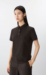 Shirt / JNBY Soft Stretch Cotton Short Sleeve Polo