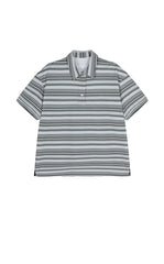 T-Shirt / JNBY Striped Cotton Relaxed Polo Tee