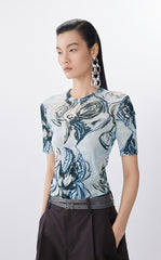 T-Shirt / JNBY Fitted Floral Art Tee