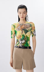 T-Shirt / JNBY Fitted Floral Art Tee