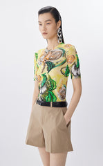 T-Shirt / JNBY Fitted Floral Art Tee