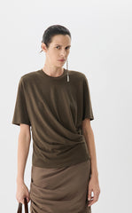 T-Shirt / JNBY Waist Pleated Sculpting Tee