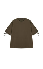 T-Shirt / JNBY Oversized Cotton Tie-Detail Tee