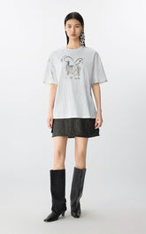 T-shirt / JNBY Ceramic Cat Print Tee