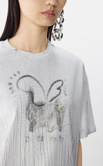 T-shirt / JNBY Ceramic Cat Print Tee