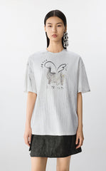 T-shirt / JNBY Ceramic Cat Print Tee