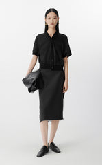 Shirt / JNBY Asymmetric Silk Panel Shirt