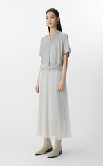 Shirt / JNBY Asymmetric Silk Panel Shirt