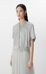 Shirt / JNBY Asymmetric Silk Panel Shirt