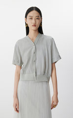 Shirt / JNBY Asymmetric Silk Panel Shirt