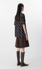 Shirt / JNBY Geometric Wave Print Loose Blouse