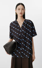 Shirt / JNBY Geometric Wave Print Loose Blouse