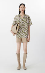 Shirt / JNBY Geometric Wave Print Loose Blouse