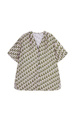 Shirt / JNBY Geometric Wave Print Loose Blouse